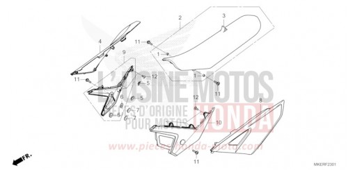 SIEGE/COUVERCLE LATERAL (CRF450RS/RWES/RXS) CRF450RS de 2025